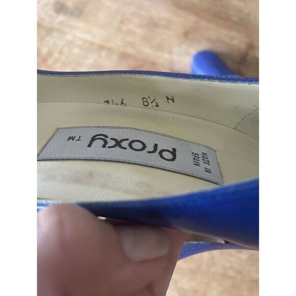 ProXy Vintage LEATHER INSIDE AND OUT Women’s Blue Heels Pumps 8.5 - Picture 10 of 11